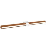 Tie Stix Wood Linear Adjustable Warm Dim Wall Light - White / Wood Cherry
