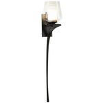 Antasia Double Glass Wall Sconce - Dark Smoke / Clear / Opal