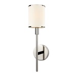 Aberdeen Wall Sconce - Polished Nickel / Off White