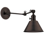 Garden City Metal Swing Arm Wall Sconce - Old Bronze