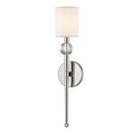 Rockland Wall Sconce - Polished Nickel / Off White