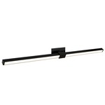 Tie Stix Metal Linear Adjustable Warm Dim Wall Light - Satin Black / Satin Black