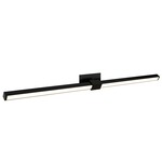 Tie Stix Metal Horizontal Adjustable Warm Dim Wall Light - Satin Black / Satin Black