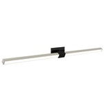 Tie Stix Metal Horizontal Adjustable Warm Dim Wall Light - Satin Black / Satin Nickel