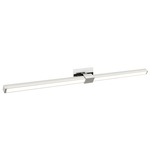 Tie Stix Metal Linear Adjustable Warm Dim Wall Light - Chrome / Chrome