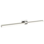 Tie Stix Metal Horizontal Adjustable Warm Dim Wall Light - Chrome / Satin Nickel