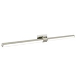 Tie Stix Metal Linear Adjustable Warm Dim Wall Light - Satin Nickel / Satin Nickel