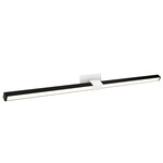 Tie Stix Metal Horizontal Adjustable Warm Dim Wall Light - White / Satin Black