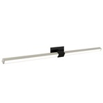 Tie Stix Metal Linear Adjustable Wall Light - Satin Black / Satin Nickel