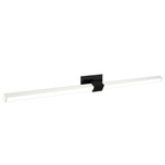 Tie Stix Metal Horizontal Adjustable Wall Light - Satin Black / White