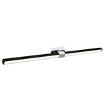 Tie Stix Metal Linear Adjustable Wall Light - Chrome / Satin Black