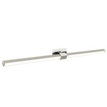 Tie Stix Metal Linear Adjustable Wall Light - Chrome / Satin Nickel