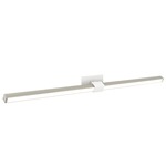 Tie Stix Metal Linear Adjustable Wall Light - White / Satin Nickel