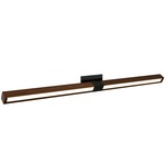 Tie Stix Wood Horizontal Adjustable Warm Dim Wall Light - Satin Black / Wood Walnut