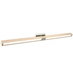 Tie Stix Wood Horizontal Adjustable Warm Dim Wall Light - Satin Nickel / Wood Maple