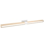 Tie Stix Wood Linear Adjustable Warm Dim Wall Light - White / Wood Maple