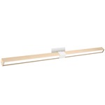 Tie Stix Wood Horizontal Adjustable Warm Dim Wall Light - White / Wood Maple