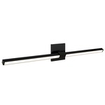 Tie Stix Metal Horizontal Adjustable Warm Dim Wall Light - Satin Black / Satin Black