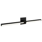 Tie Stix Metal Linear Adjustable Warm Dim Wall Light - Satin Black / Satin Black