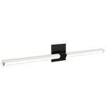 Tie Stix Metal Horizontal Adjustable Warm Dim Wall Light - Satin Black / Chrome