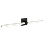 Tie Stix Metal Linear Adjustable Warm Dim Wall Light - Satin Black / Chrome