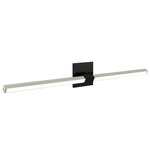 Tie Stix Metal Horizontal Adjustable Warm Dim Wall Light - Satin Black / Satin Nickel