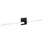 Tie Stix Metal Horizontal Adjustable Warm Dim Wall Light - Satin Black / White