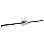 Tie Stix Metal Linear Adjustable Warm Dim Wall Light - Chrome / Antique Bronze