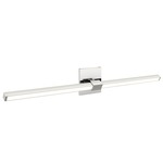 Tie Stix Metal Linear Adjustable Warm Dim Wall Light - Chrome / Chrome