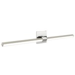 Tie Stix Metal Linear Adjustable Warm Dim Wall Light - Chrome / Satin Nickel