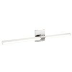 Tie Stix Metal Horizontal Adjustable Warm Dim Wall Light - Chrome / White
