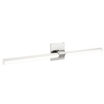 Tie Stix Metal Linear Adjustable Warm Dim Wall Light - Chrome / White