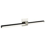 Tie Stix Metal Horizontal Adjustable Warm Dim Wall Light - Satin Nickel / Satin Black