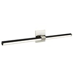 Tie Stix Metal Linear Adjustable Warm Dim Wall Light - Satin Nickel / Satin Black