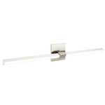 Tie Stix Metal Horizontal Adjustable Warm Dim Wall Light - Satin Nickel / White