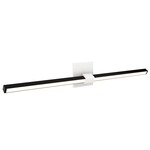 Tie Stix Metal Horizontal Adjustable Warm Dim Wall Light - White / Satin Black