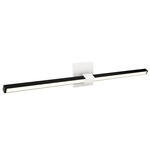 Tie Stix Metal Linear Adjustable Warm Dim Wall Light - White / Satin Black