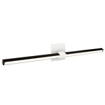 Tie Stix Metal Horizontal Adjustable Warm Dim Wall Light - White / Antique Bronze