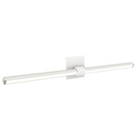 Tie Stix Metal Horizontal Adjustable Warm Dim Wall Light - White / Chrome