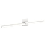 Tie Stix Metal Horizontal Adjustable Warm Dim Wall Light - White / White