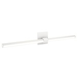 Tie Stix Metal Linear Adjustable Warm Dim Wall Light - White / White