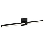 Tie Stix Metal Horizontal Adjustable Wall Light - Satin Black / Satin Black