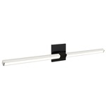 Tie Stix Metal Linear Adjustable Wall Light - Satin Black / Chrome