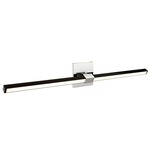 Tie Stix Metal Linear Adjustable Wall Light - Chrome / Antique Bronze