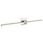 Tie Stix Metal Horizontal Adjustable Wall Light - Chrome / Satin Nickel