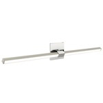 Tie Stix Metal Linear Adjustable Wall Light - Chrome / Satin Nickel