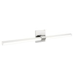 Tie Stix Metal Horizontal Adjustable Wall Light - Chrome / White