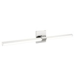 Tie Stix Metal Linear Adjustable Wall Light - Chrome / White