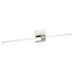 Tie Stix Metal Linear Adjustable Wall Light - Satin Nickel / White