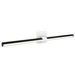 Tie Stix Metal Linear Adjustable Wall Light - White / Antique Bronze